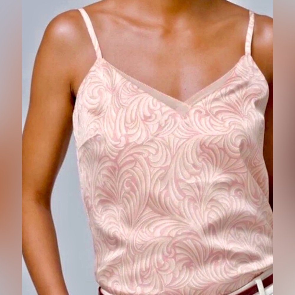 White House Black Market Pink Patterned Camisole